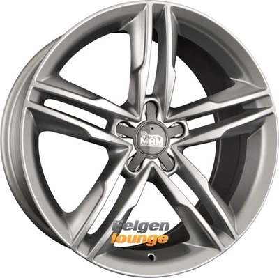 4x MAM MAM A1 Silver Painted (SL) 8x18 ET44 5x112 Alufelgen 18 Zoll - Bild 1 von 4