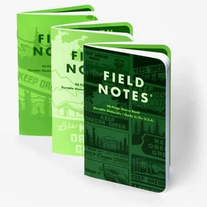 FIELD NOTES KEEP OREGON GREEN 3 PACK SEALED RULED LIMITED - Picture 1 of 3