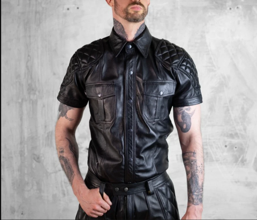 Boxer Barcelona Leather Biker Shirt - Berlin10 size S - Image 1 of 4