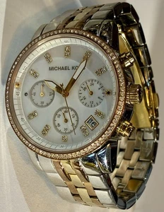 Michael Kors Gold And Silver Tone Ladies Chronograph Watch MK-5650 - Picture 1 of 5