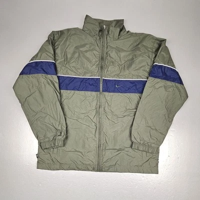 Chándal Nike vintage de 2 piezas para hombre grande. Spellout forrado verde azul años 90 Foto 1 de 4