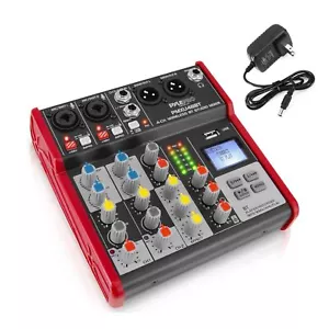 Pyle Studio Audio Sound Mixer Board - 4 Channel Bluetooth Compatible Professi... - Picture 1 of 8