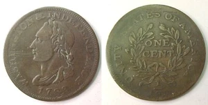 1783 Washington Cent Fine F Unity States of America - Picture 1 of 1
