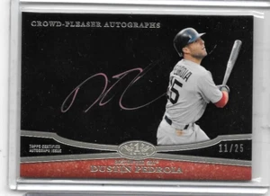 Dustin Pedroia 2013 Topps Tier One Crowd Pleaser autógrafo certificado negro #/25 - Imagen 1 de 1
