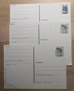 Postkarte 2 x 80 Pf. , 1 x  100 Pf. Lumogenstreifen neben Wertstufe - Bild 1 von 3