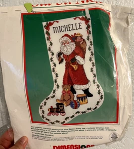 Dimensions Christmas Stocking Cross Stitch Kit Old St Nick Train Bear Toys 8350 - Bild 1 von 3