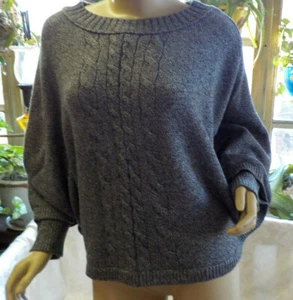 Moonlight Bay Dolman Pullover Gr. L grau Langarm Baumwollmischung Mischstrick - Bild 1 von 11