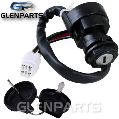 GLENPARTS Ignition Key Switch for Yamaha OEM 5TG-82510-00-00 5TG-82510-01-00 YFZ450 YFM450