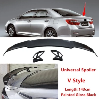 Fit For Toyota Camry 12-14 Rear Trunk Racing Spoiler Wing Painted Black V Style Foto 1 de 4
