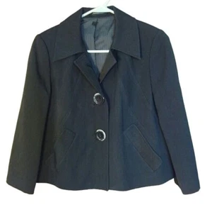 Atelier Jacket Womens 2 Gray Three Button Single Breasted Blazer - Picture 1 of 4
