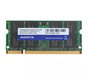 Adata 2GB 2 GB 2RX8 PC2-5300S 200Pin Laptop Memory 1.8V DDR2 667Mhz RAM SODIMM # - Picture 1 of 6