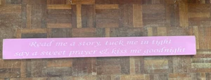 Austin Sloan 90 Cm Large Wall Plaque .Read Me A story Tuck Me In Tight - Picture 1 of 2