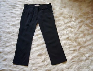 VANESSA BRUNO LADIES Black Tailored TROUSERS 28 Waist Comfy Casual Straight Leg - Picture 1 of 8