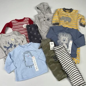 Carters, Jumping Beans Baby Boy 6 Month Clothing Lot Bodysuit, Pants, Shirts - Picture 1 of 8