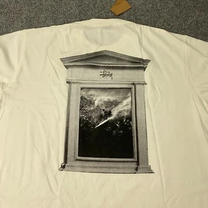 Stussy Surf Tomb Pigment Dyed Tee Mens XXL Natural Made In USA NWT - Picture 1 of 9