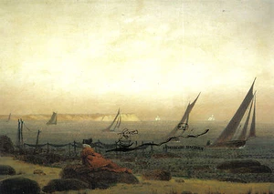 Postal - Caspar David Friedrich: Mujer junto al mar - Imagen 1 de 1