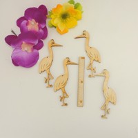 Storch, Kranich stehend 10cm 4 Stck. Basteln Karten Schilder Geschenke Deko