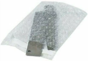 25- 4X5.5 Bubble Out Pouches Bags Wrap Cushioning Self Seal Clear 4'' X 5.5'' - Picture 1 of 13