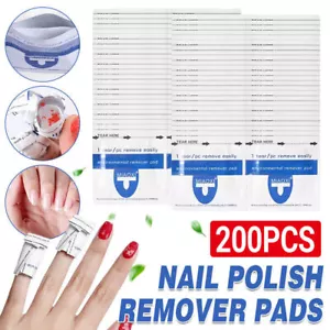 Disposable Nail Polish Remover UV Soak Off Acetone Art Removal Gel Wraps Cleaner - Picture 1 of 14