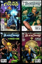 BLACK CANARY(2007) #1-4 COMPLETE SET LOT FULL RUN GREEN ARROW BIRDS OF PREY DC