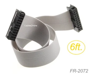 6ft. 20-Pin (2x10) Female to Female 2.54mm-Pitch 20-wire IDC Flat Ribbon Cable - Picture 1 of 2