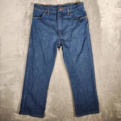Vintage Wrangler Jeans Men's 33X26 (Tag 36X32) Cowboy Cut Blue Western 13MWZ - Image 1 of 4