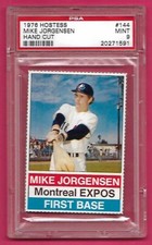 1976 Hostess Mike Jorgensen #144 Hand Cut Montreal Expos PSA 9 Mint