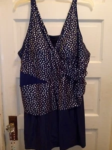 Plus Size Swimsuits For All One Piece Swimdress Swim Dress Swimsuit Size 30 - Picture 1 of 10