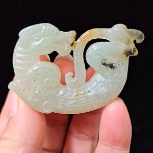 Chinese jade,collectibles, manual sculpture, Ancient dragon statue pendant1125 - Picture 1 of 6