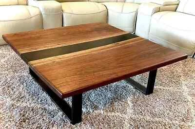 48" Epoxy Wooden Dining Table Top  / Epoxy Resin Center Table Top Handmade - Image 1 of 4