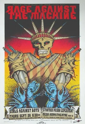 Rage Against The Machine 13" X 19" Reproduction Concert Poster archival quality  - Image 1 of 3
