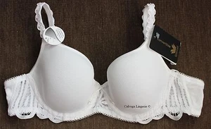 Nwt Wacoal WE102004 "Europe Melodie" Separador, Convertible, Encaje Bra, Blanco, - Picture 1 of 5