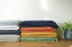 100% Cotton Waffle Style Woven Sofa /Bed Throw in 6 Sizes + Giant Jumbo Size New
