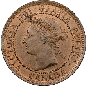 Canada - 1884 Victoria Large Cent - NGC MS63BN - BEAUTIFUL RICH BROWN COLOR! - Picture 1 of 4