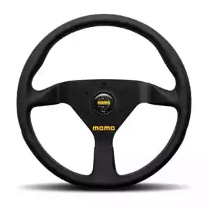 Momo MOD. 78 350mm Racing Steering Wheel w/ Black Suede & Black Anodized Spokes - Picture 1 of 1