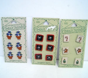 Ceramic Buttons Christmas, Teacher Blackboards, Potted Flowers Trena's Trinkets - Picture 1 of 6