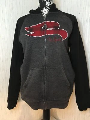 Moletom com capuz Tony Hawk Youth extra grande com zíper preto e cinza - Imagem 1 de 4