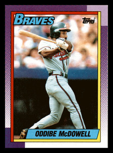 1990 Topps Oddibe McDowell  Atlanta Braves #329 Centered Mint Baseball Card