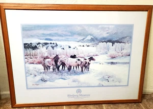 John F Clymer "32 degrees below" Eiteljorg Museum Large Western Print 1992 - Picture 1 of 10