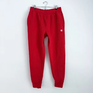 Champion Herren Reverse Weave Jogginghose Hose GF01 Rot Große Logo Applikation - Bild 1 von 13