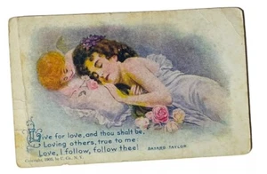 TARJETA POSTAL DE BAYARD TAYLOR 1905 LIVE FOR LOVE PARTE POSTERIOR DIVIDIDA SIN PUBLICAR TIENE ESCRITURA - Imagen 1 de 6