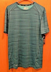 AQUA Pattern Performance Crew SS Tee~Men's Size MEDIUM (38-40)~NEW w/tags - Picture 1 of 1