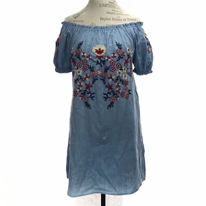 Velzera Medium Damen Freizeitkleid Chambray bestickt - Bild 1 von 8