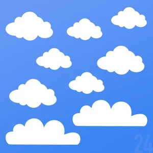Clouds Children's Vinyl Wall Art Sticker Decal Bedroom Nursery Home Decor - Picture 1 of 3