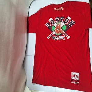 T-shirt Mitchell And Ness Boston Red Sox MLB Cooperstown taglia M - Foto 1 di 7