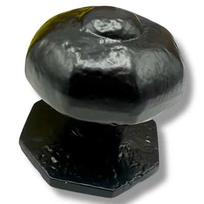 OCTAGONAL Centre Door KNOB BLACK Premium Black Antique CAST IRON Pull rustic - Image 1 of 4