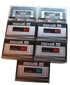 (7) Maxell UD60, UD90 70s Vintage Cassettes (4x60) (3x90) Audio BLANK Tape RARE - Foto 1 di 6