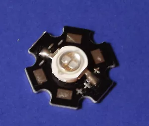 5W 365nm UV POWER LED on HEATSINK Kühlkörper Emitter 5mm Geldschein Money - Bild 1 von 5