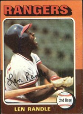 1975 Topps Texas Rangers Baseball Card #259 Len Randle - VG