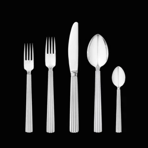 Georg Jensen. Sterling Silver Flatware 5 pcs. Set - Bernadotte. (5) - Picture 1 of 1